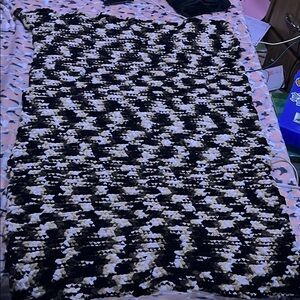 Black and Cream Crochet Blanket